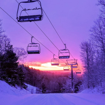Lakeridge Ski Resort at sunset