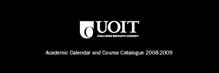 Academic Calendar and Course Catalogue 2008-2009