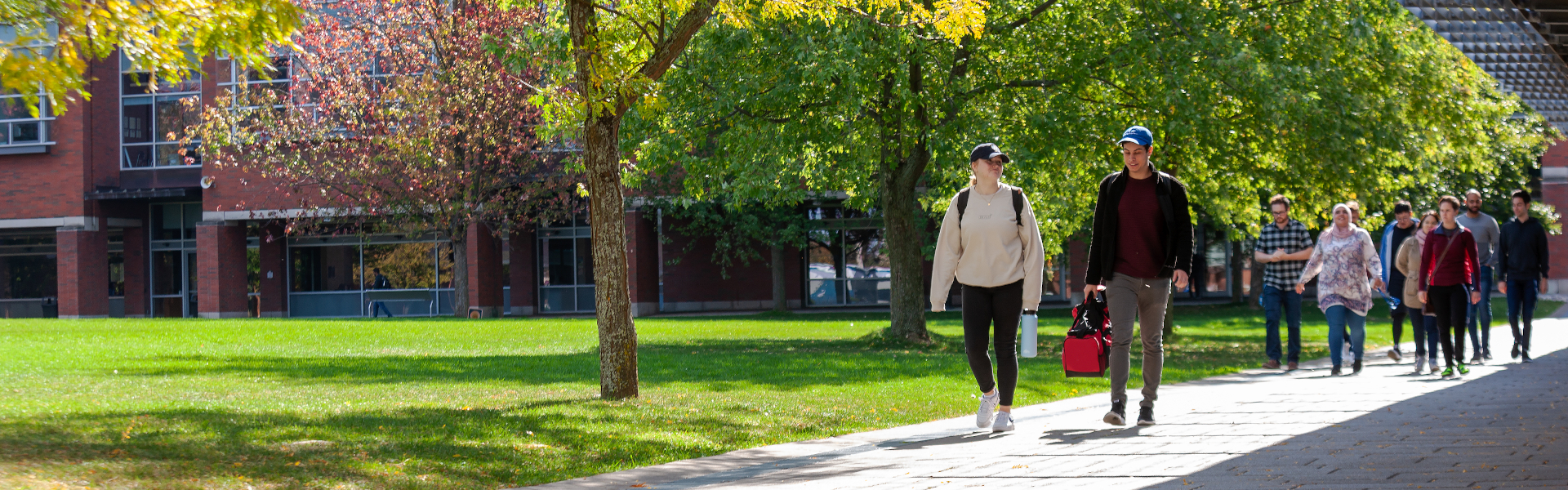 students on campus