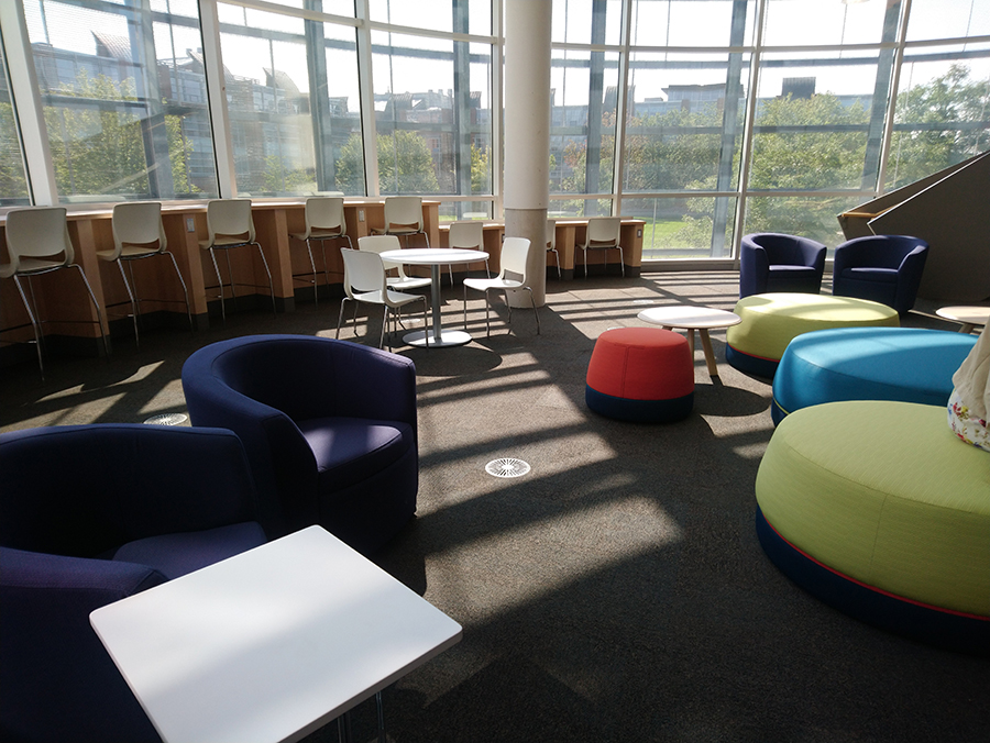 chairs inside the library